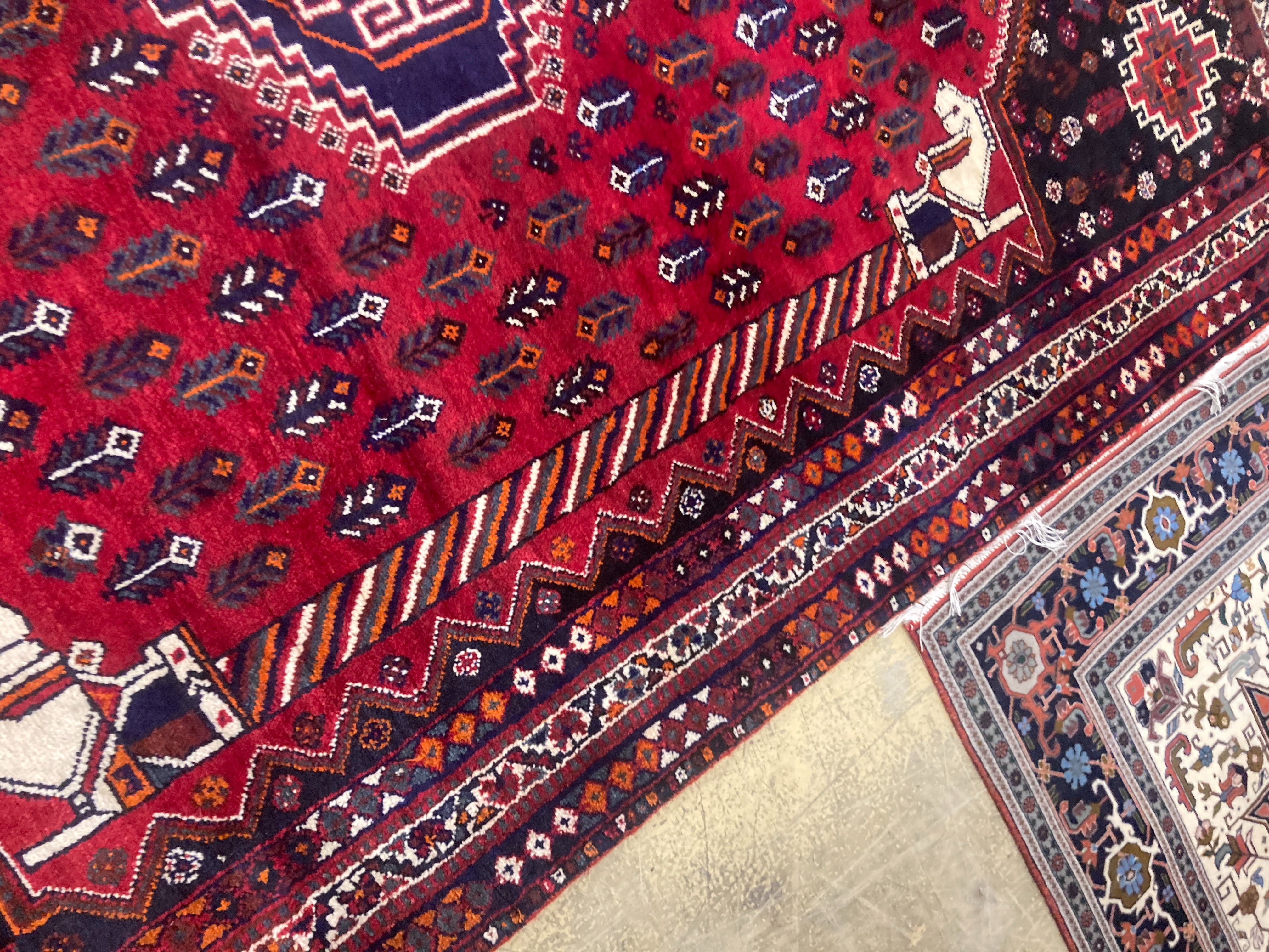 An Iranian carpet, 256 x 184cm